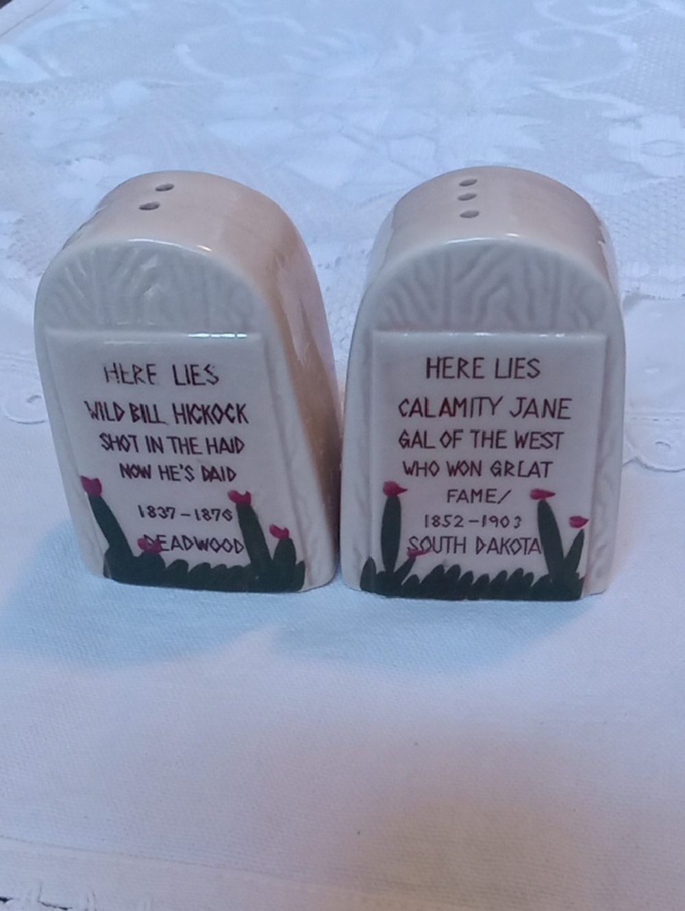 Novelty Tombstone Salt & Pepper Shakers